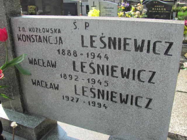 Wacław Leśniewicz 1927 Skierniewice parafialny - Grobonet - Wyszukiwarka osób pochowanych