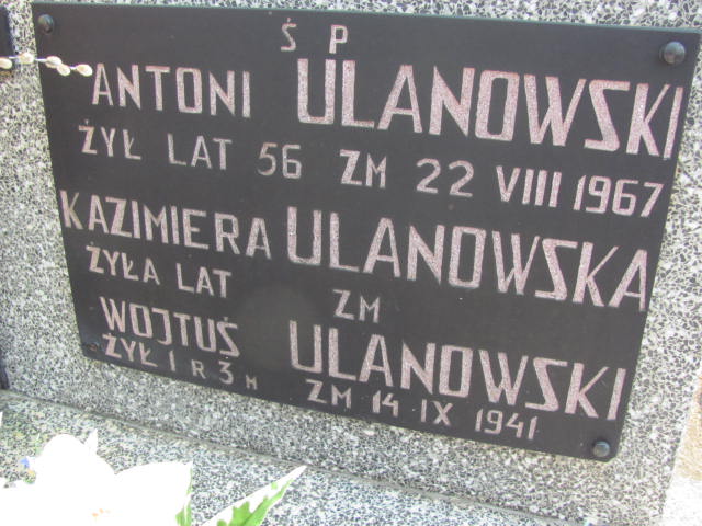 Wojciech Ulanowski Skierniewice - Grobonet - Wyszukiwarka osób pochowanych