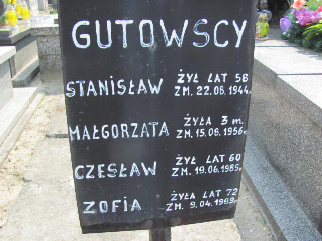 Zofia Gutowska Skierniewice - Grobonet - Wyszukiwarka osób pochowanych