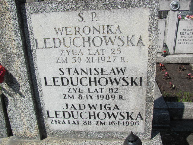 Stanisław Leduchowski Skierniewice - Grobonet - Wyszukiwarka osób pochowanych