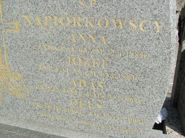 Anna Napiórkowska Skierniewice - Grobonet - Wyszukiwarka osób pochowanych