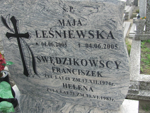 Maja Leśniewska 2005 Skierniewice - Grobonet - Wyszukiwarka osób pochowanych