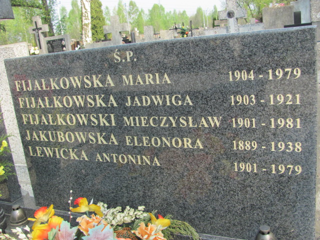 Jadwiga Fijałkowska 1903 Skierniewice - Grobonet - Wyszukiwarka osób pochowanych